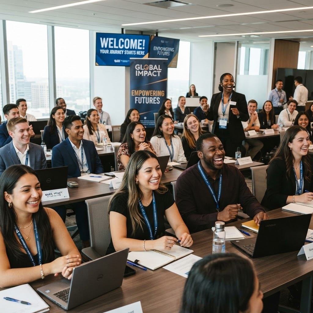 Diverse young adults from an underprivileged community at a Maxed BPO job onboarding event (placeholder stock photo).